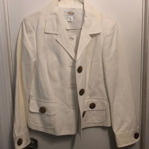Talbots white jacket